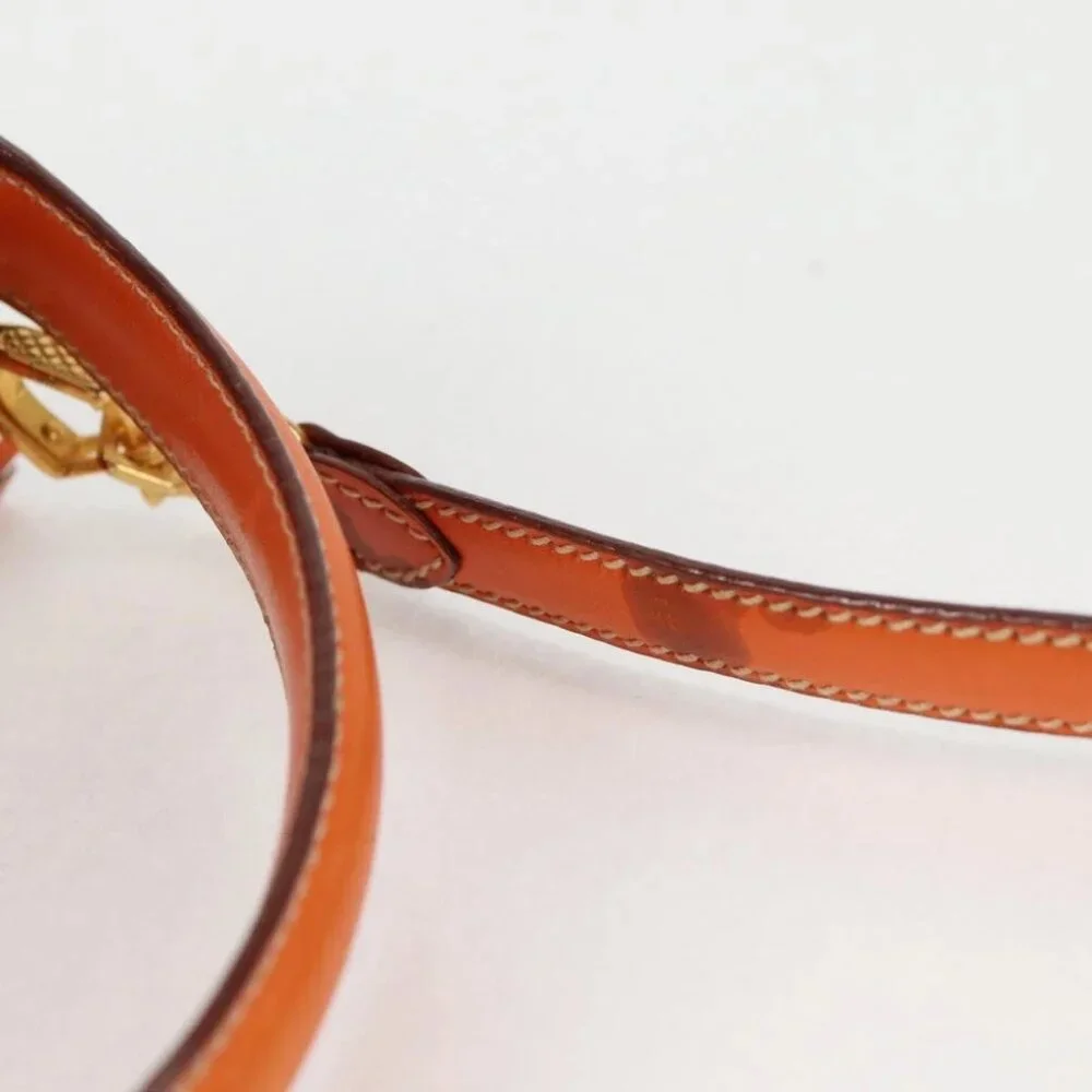 PRADA Shoulder Bag Leather 2way Orange Gold - Picture 8 of 15